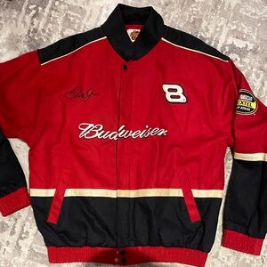 Vintage Budweiser Red and Black Varsity Jacket